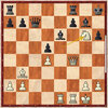 Malte Jenkes siegt mit Weiß gegen Heidesheim. Nach Sg6 Schach ist Damenverlust nicht zu verhindern.